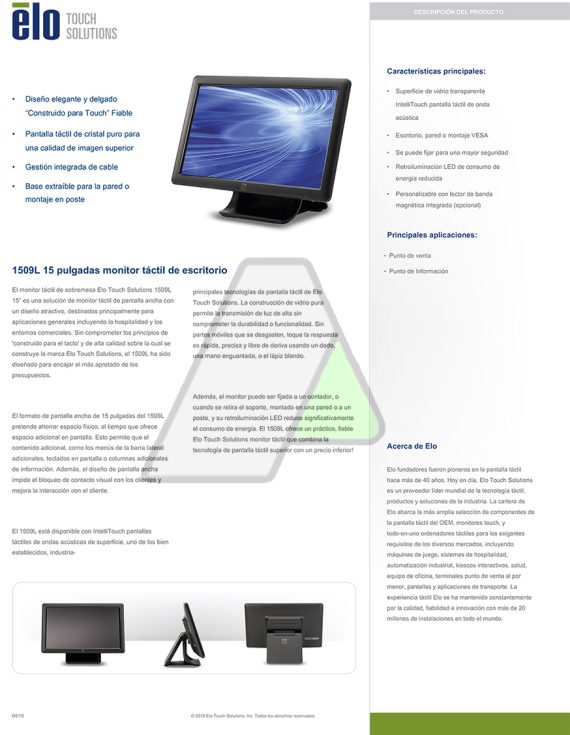 ELO TOUCH Elo 1509L