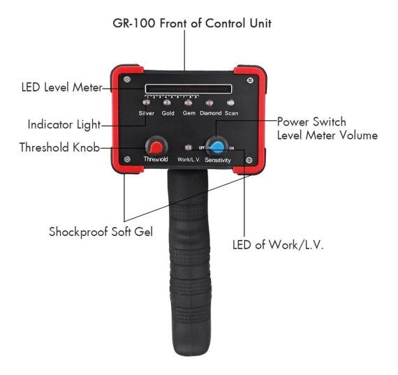 AKS METAL DETECTOR GR1000 ALCON NEGRO