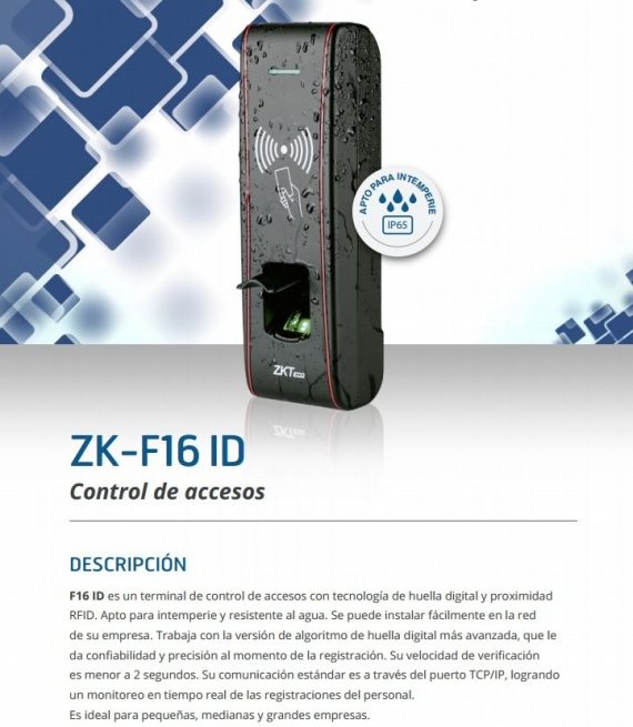 ZKTECO ZK-F16