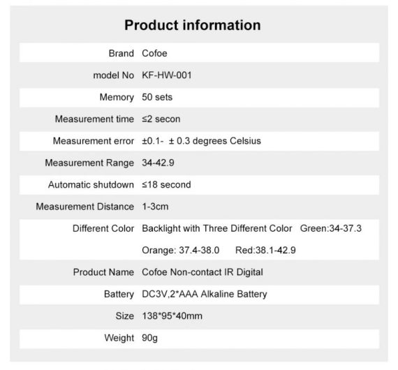 COFOE KF-XW-001