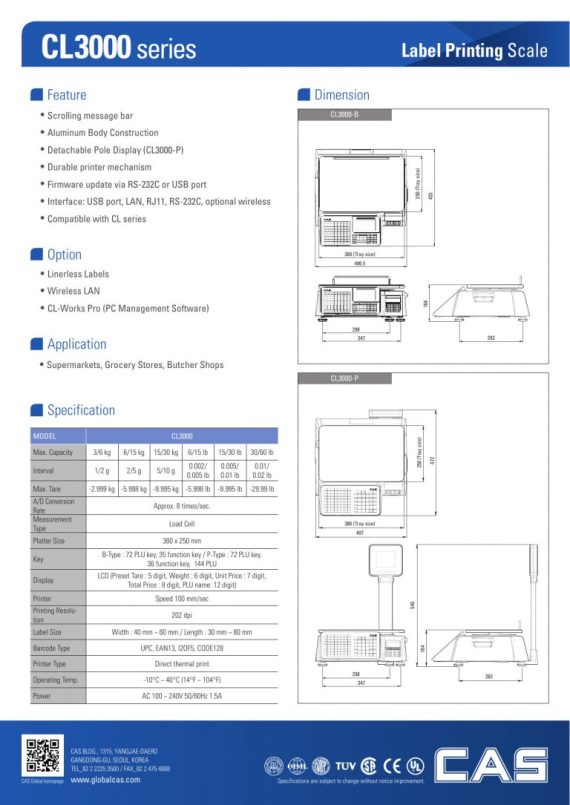 CAS CL3000-30B