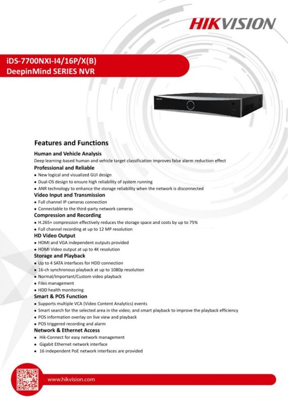 HIKVISION iDS-7716NXI-I4/16P/X(B)