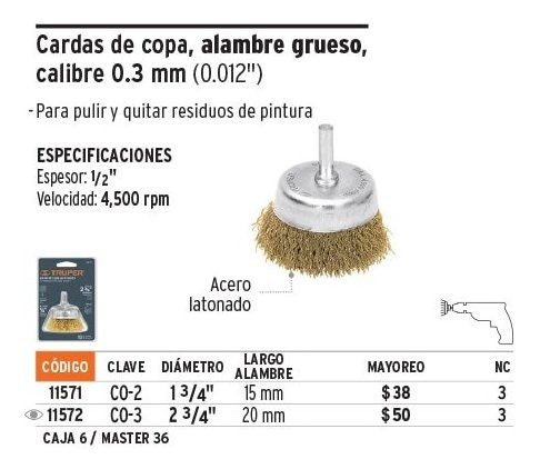 TRUPER ESCOBILLA 1-3/4"