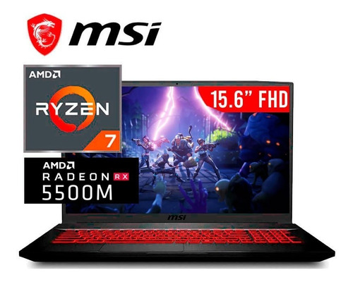 MSI 15 A4ddr-017us Ryzen 7 8gb 512gb Ssd T.v Rx5500m