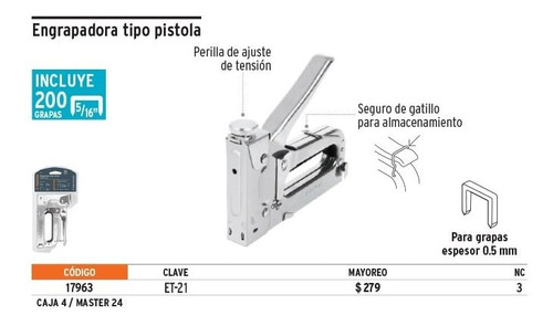 TRUPER ENGRAPADORA PISTOLA