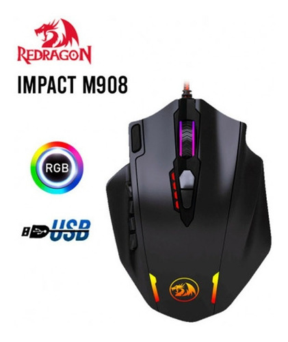 INFOTEC GAMING Mouse Gaming Redragon Impact M908 Usb 2.0 12 4