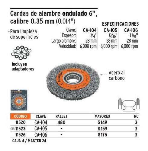 TRUPER ESCOBILLA 6"