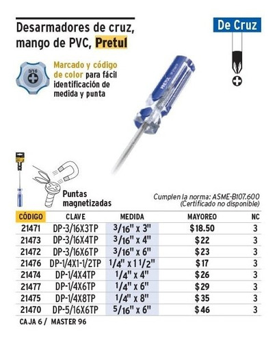 TRUPER DESARMADOR 3/16"