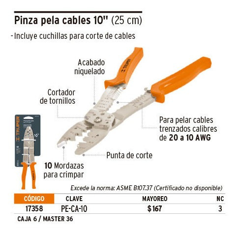 TRUPER PELACABLE 10"
