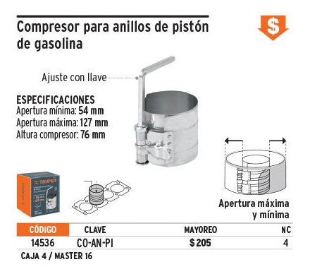 TRUPER COMPRESOR 2-1/8"